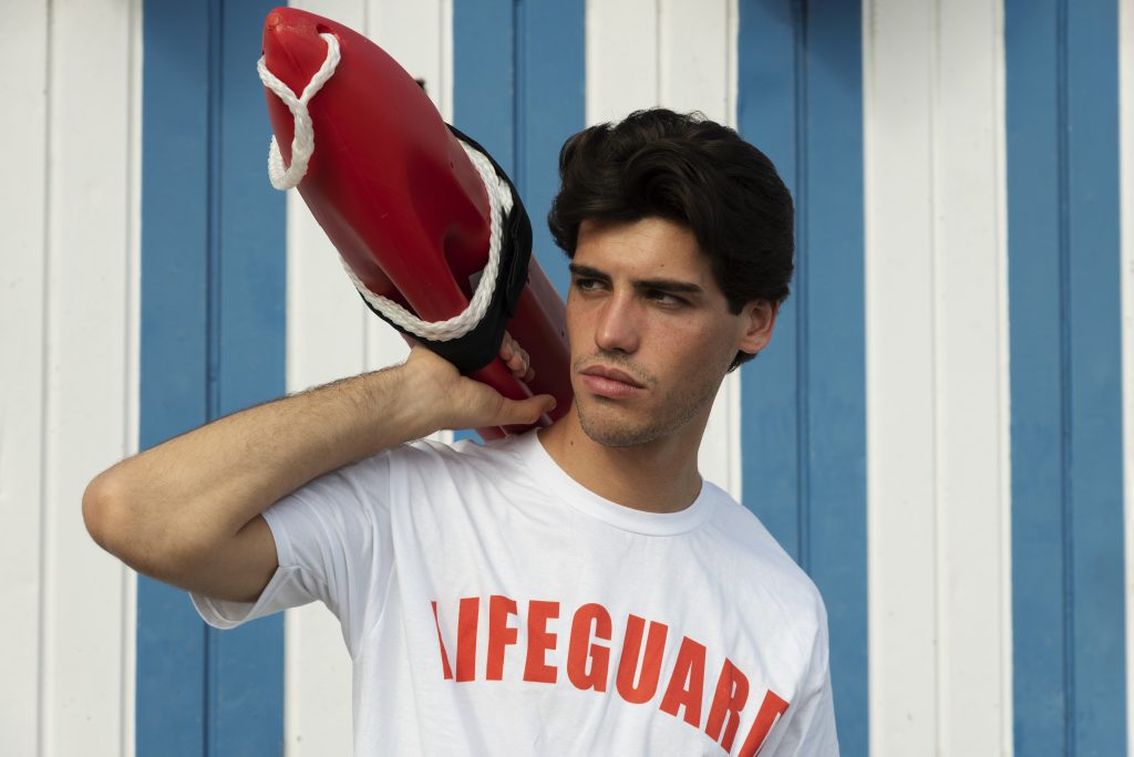 Men wears a shirt after t-shirt manufacturing