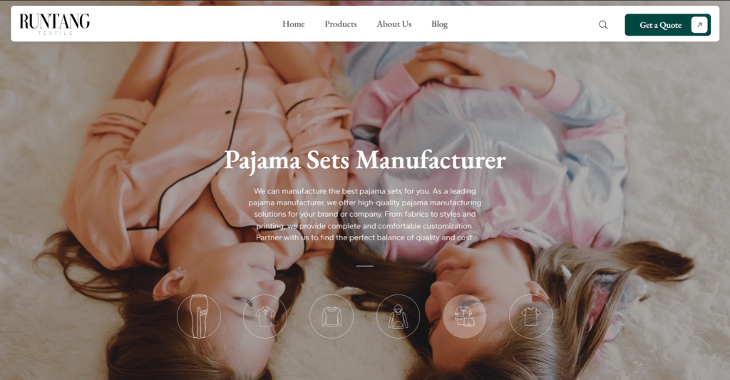 Runtang Customn Pajama manufacturers