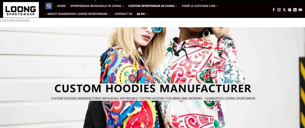 LOONG SPORTSWEAR hoodies manufacturer