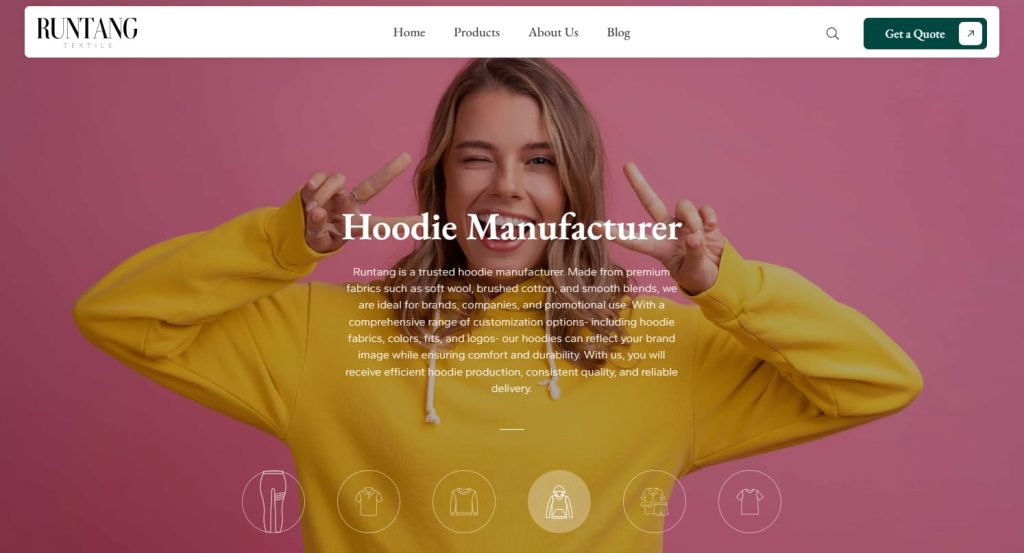 Runtang Textile hoodies manufacturer