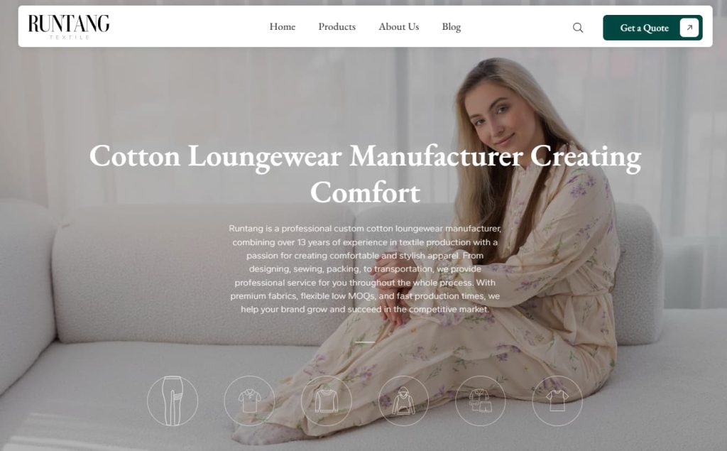 Runtang Textile loungewear manufacturer