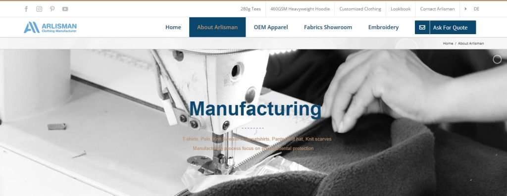 Arlisman t-shirt manufacturers