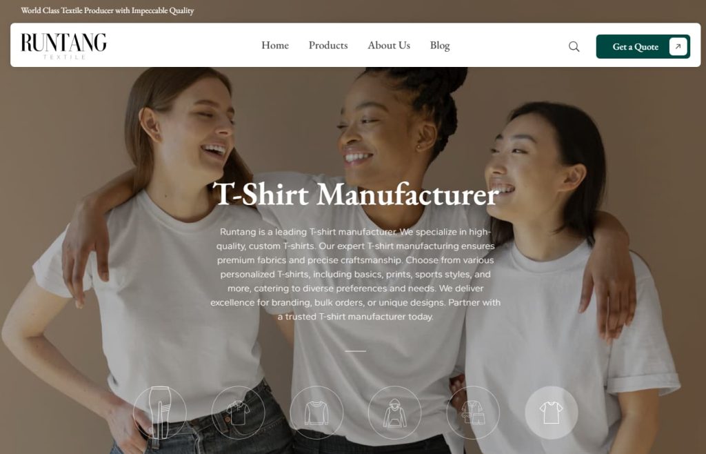 Runtang Textile t-shirt manufacturers
