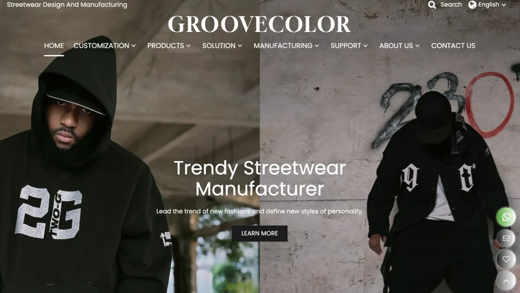 Groovecolor sweatshirt manufactures