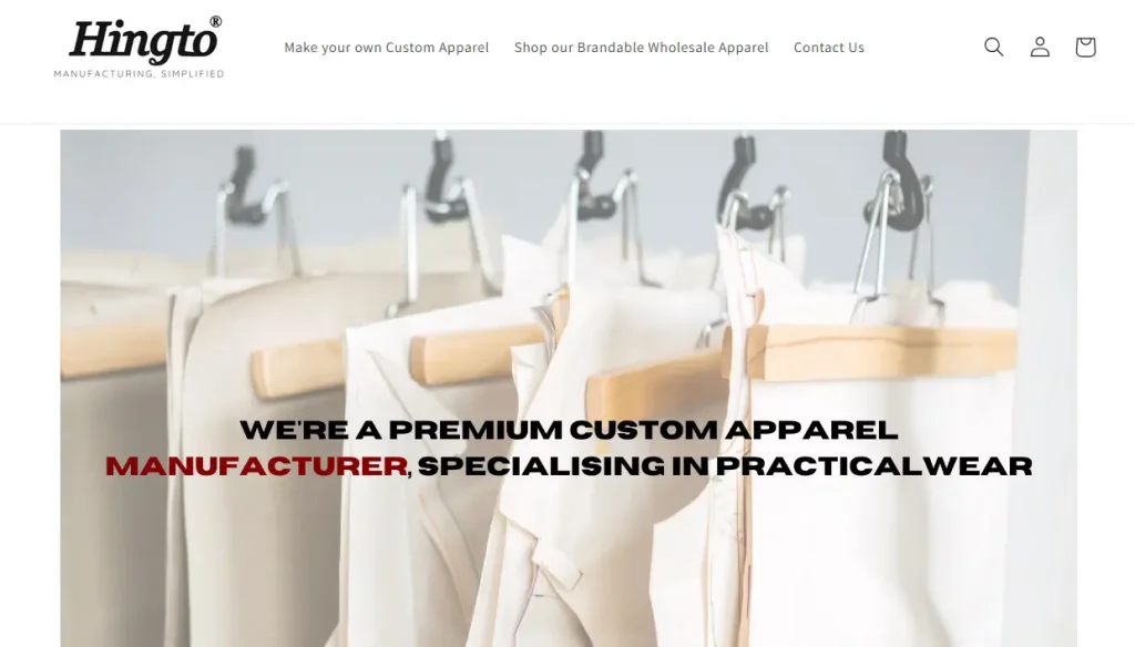 Hingto clothing manufacturer