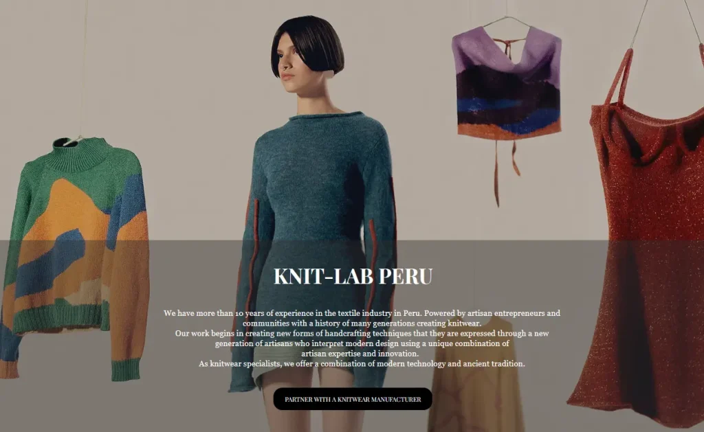 KnitLab Peru clothing manufacturer