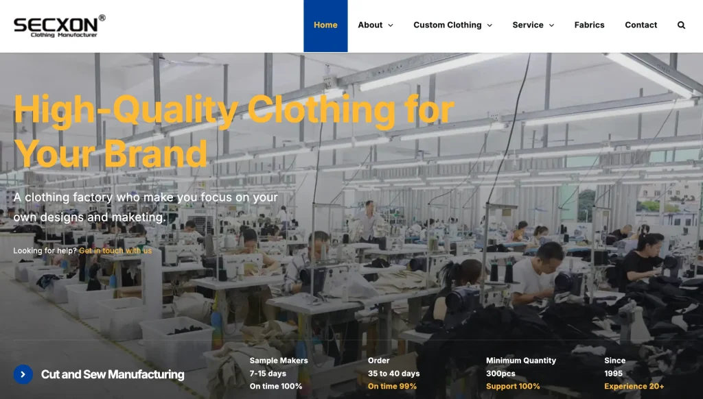 SECXON sweatshirt manufactures