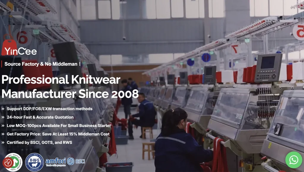 YinCee sweatshirt manufactures