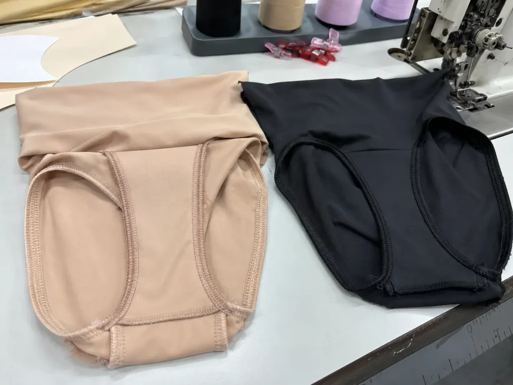 double-layer fabric reinforcement at a leotard's gusset seam